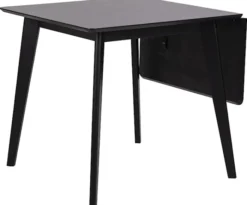 Stół do jadalni rozkładany Gemirro 80-120x80 cm dąb czarny fornir