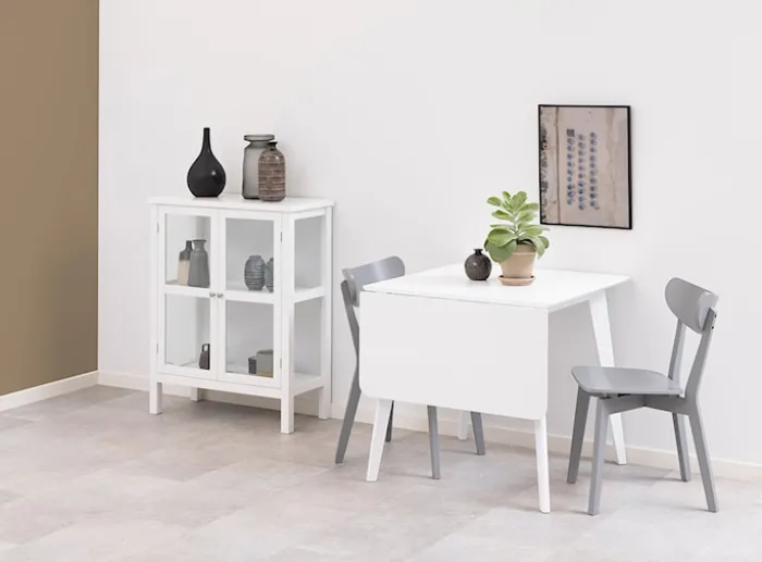 Stół do jadalni rozkładany Gemirro 80-120x80 cm biały
