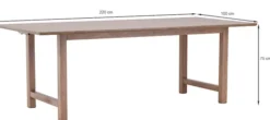 Stół do jadalni Sarune 220x100 cm dąb naturalny