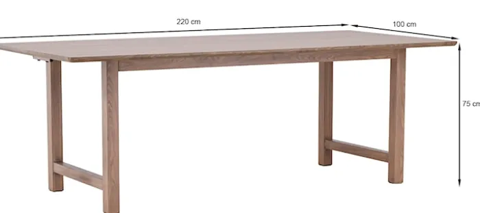 Stół do jadalni Sarune 220x100 cm dąb naturalny