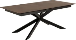 Stół do jadalni Shimess ceramiczny blat rozkładany o wzorze brązowej rdzy 200-240 cm
