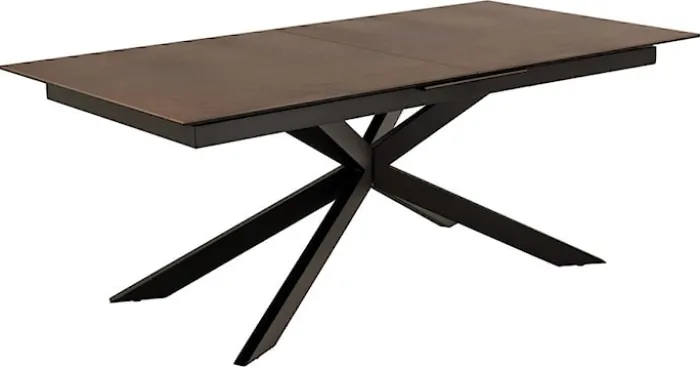 Stół do jadalni Shimess ceramiczny blat rozkładany o wzorze brązowej rdzy 200-240 cm