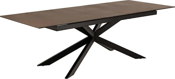 Stół do jadalni Shimess ceramiczny blat rozkładany o wzorze brązowej rdzy 200-240 cm