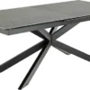 Stół do jadalni Shimess ceramiczny blat o wzorze czarnego betonu 200-240 cm