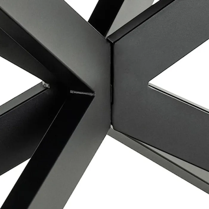Stół do jadalni Shimess ceramiczny blat o wzorze czarnego betonu 200-240 cm