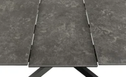 Stół do jadalni Shimess ceramiczny blat o wzorze czarnego betonu 168-210 cm