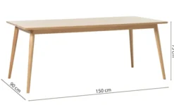 Stół do jadalni Visimmy 90x150 cm dąb