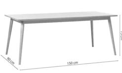 Stół do jadalni Visimmy 90x150 cm przyciemniony dąb