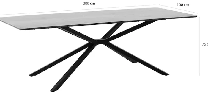 Stół Obleos 100x200 cm dąb naturalny