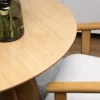 Stół okrągły do jadalni Diciffy 100 cm dąb naturalny fornir