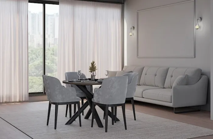 Stół okrągły Fjorn 110 cm orzech wisconsin