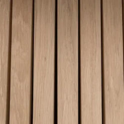 Stół okrągły Gimmar dąb bielony z lamelową podstawą 120 cm