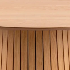 Stół okrągły Gimmar dąb z lamelową podstawą 120 cm