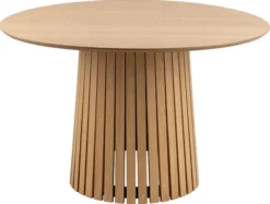 Stół okrągły Gimmar dąb z lamelową podstawą 120 cm