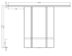 Stół okrągły Hexa 110 cm Jesion Portland Czarny