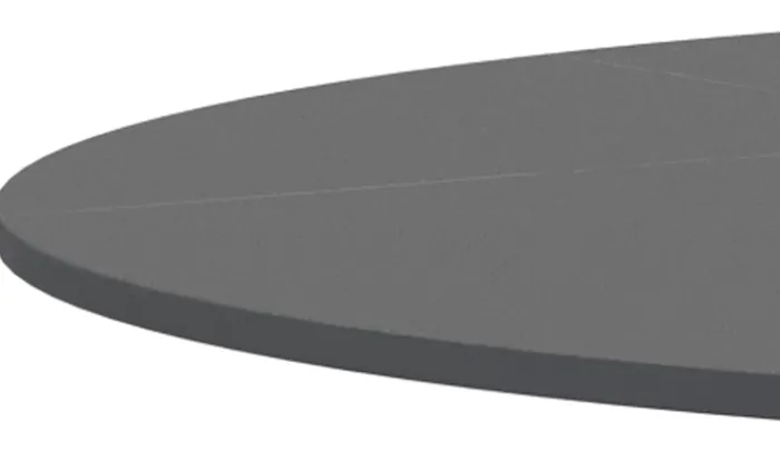 Stolik barowy Roshly średnica 80 cm czarny ceramiczny blat z metalową podstawą