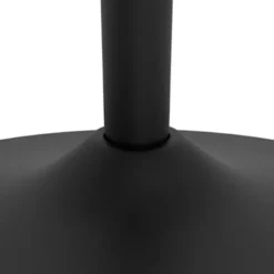 Stolik barowy Roshly średnica 80 cm czarny ceramiczny blat z metalową podstawą