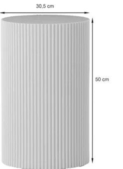 Stolik boczny Lenox okrągły 31 cm żółty