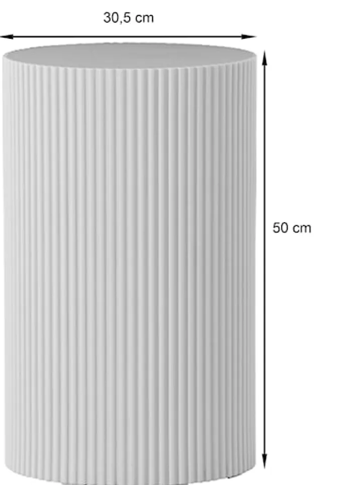 Stolik boczny Lenox okrągły 31 cm żółty