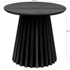 Stolik boczny Nenters okrągły 50 cm dąb naturalny fornir