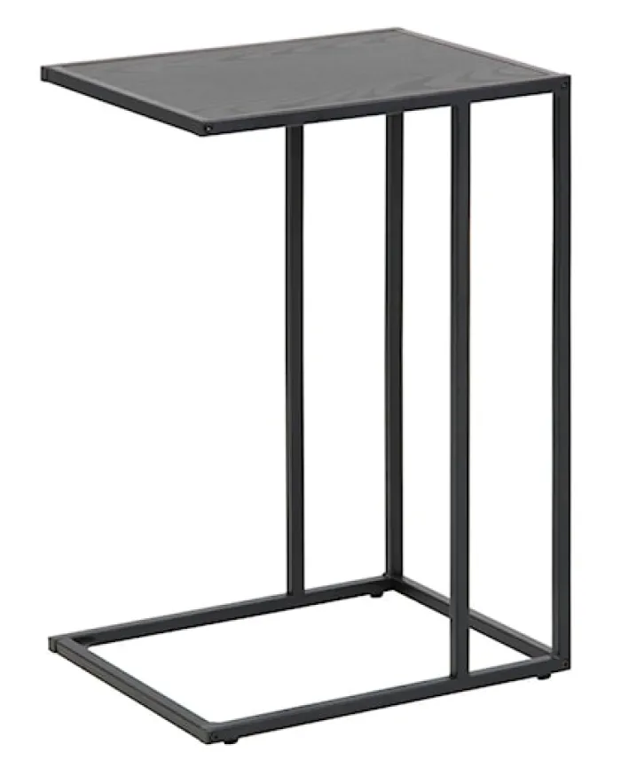 Stolik boczny Seaford metalowy 43x35 cm czarny