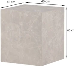 Stolik Dispect kwadratowy 40 cm beżowy