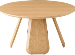 Stolik kawowy Affitly okrągły 80 cm dąb naturalny fornir