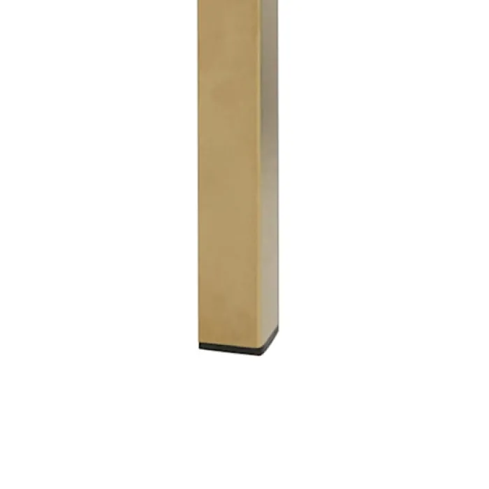 Stolik kawowy Alisma z półką średnica 80 cm złota podstawa