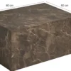 Stolik kawowy Asserves 60x80 cm brązowy marmur
