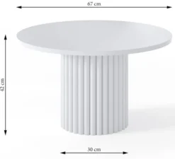 Stolik kawowy Caleno okrągły 67 cm czarny