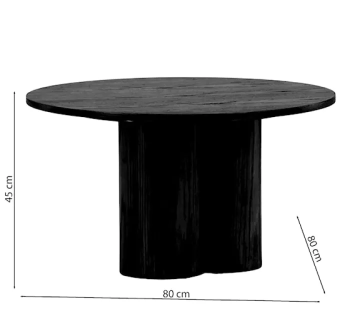 Stolik kawowy Convalder 80x80 cm czarny