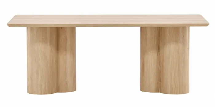Stolik kawowy Convalder 60 x 120 cm na masywnych nogach dąb bielony