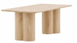 Stolik kawowy Convalder 60 x 120 cm na masywnych nogach dąb bielony