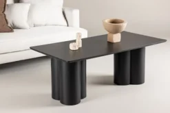 Stolik kawowy Convalder 60 x 120 cm na masywnych nogach dąb czarny