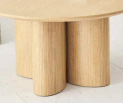 Stolik kawowy Etially okrągły 80 cm dąb naturalny fornir