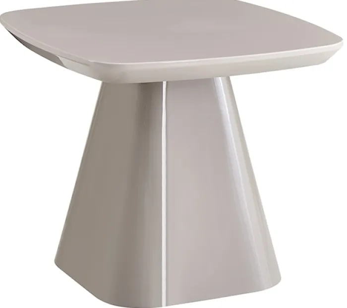 Stolik kawowy Floone 60x60 cm jasnoszary wysoki połysk