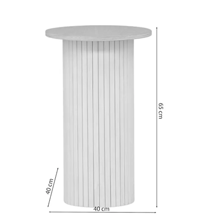 Stolik kawowy Gratorm 40x40 cm lamele czarny
