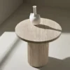 Stolik kawowy Hydrown okrągły 50 cm trawertyn