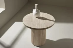 Stolik kawowy Hydrown okrągły 50 cm trawertyn