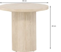 Stolik kawowy Hydrown okrągły 50 cm trawertyn