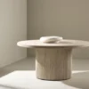 Stolik kawowy Hydrown okrągły 80 cm trawertyn