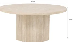 Stolik kawowy Hydrown okrągły 80 cm trawertyn