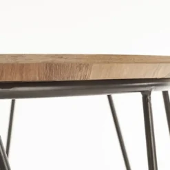 Stolik kawowy Joeo o średnicy 60 cm orzech - czarna podstawa