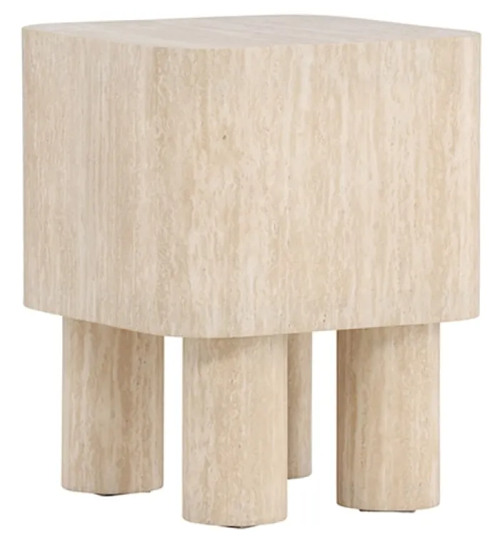 Stolik kawowy Klirou 40x40 cm trawertyn