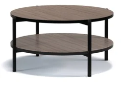 Stolik kawowy Kortala okrągły 80 cm captains deck z półką
