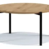 Stolik kawowy Kortala okrągły 80 cm dąb artisan niski