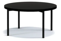 Stolik kawowy Kortala okrągły 80 cm czarny mat