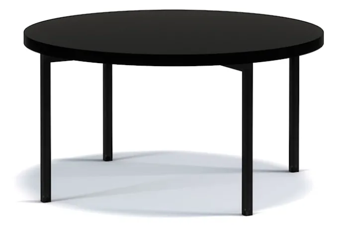 Stolik kawowy Kortala okrągły 80 cm czarny mat