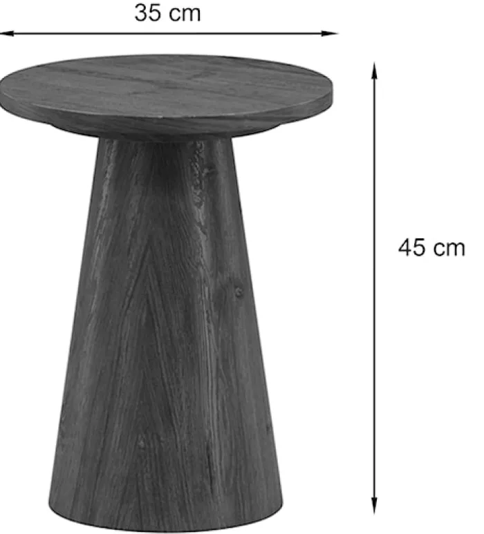 Stolik kawowy Lanzo okrągły 35 cm mokka