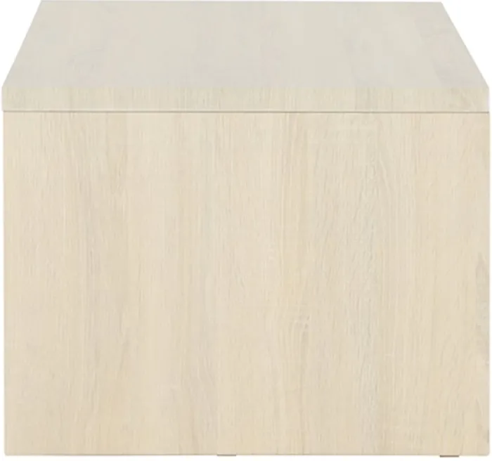 Stolik kawowy Lorren 100x50 cm dąb bielony z półką